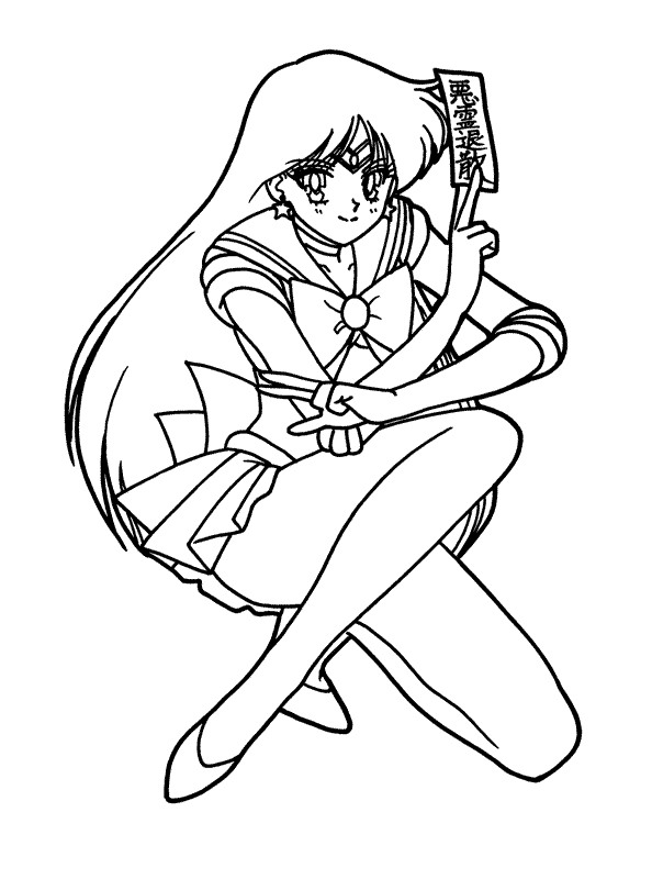 Plansa de colorat cu Sailor Moon 4 34